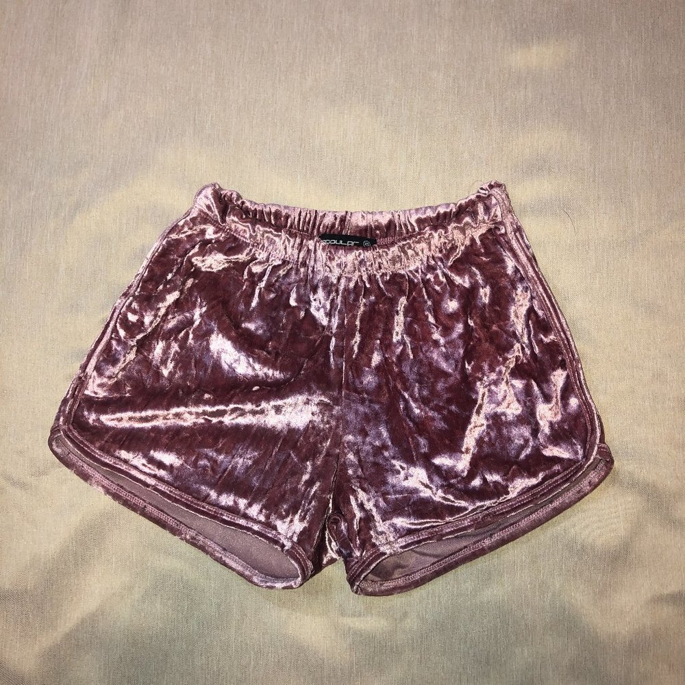 Pink Velour Shorts